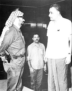 Arafat, Nasser and Abu Jihad at Arab conference