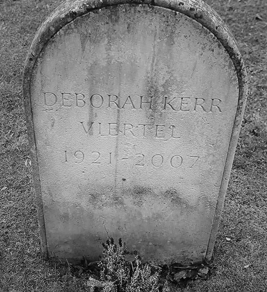 Image: The grave of Deborah Kerr, Alfold churchyard in Surrey