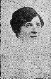 A newspaper photograph of a white woman with dark wavy hair, from 1917.