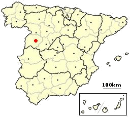 Location of Salamanca in Spain