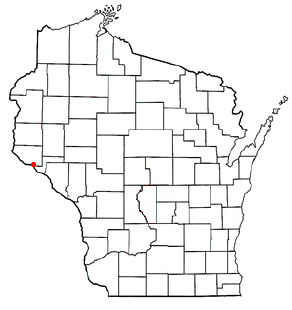 Location of Maiden Rock (town), Wisconsin