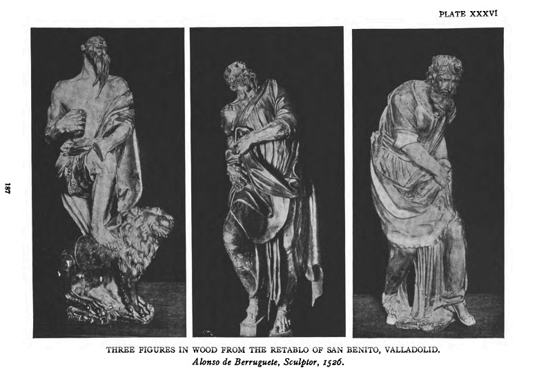Alonso de Berruguete three figures in wood