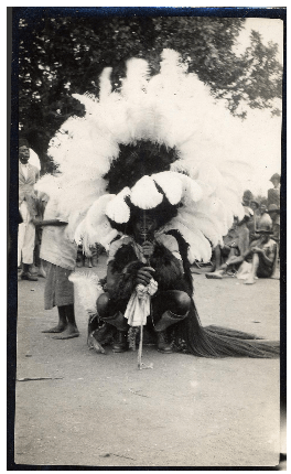 Luo dancer ostrich plume