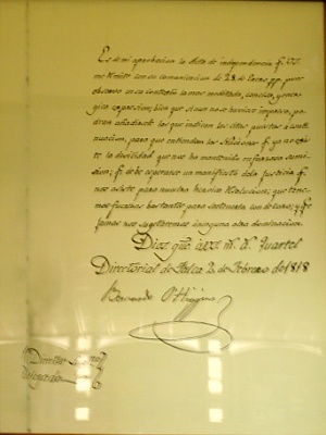 Aprobacion acta de independencia de Chile-congreso01