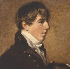 George Bridges as a youth in 1804 - detail from Bridges Family picture by John Constable