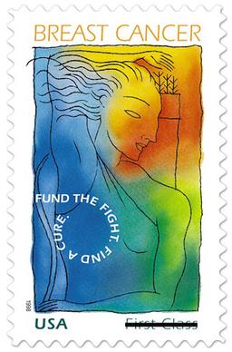 Stamp-USPS 1998 Breast Cancer Research semi-postal