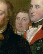 Colonel Robert Troup, cropped from Trumbull's Surrender of General Burgoyne
