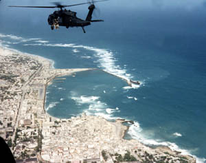 Black Hawk Down Super64 over Mogadishu coast