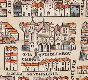 Plan de Paris vers 1550 St-Jacques de la boucherie