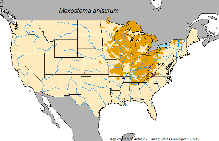 Silver Redhorse Distribution Map