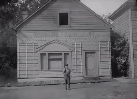 GIF of Buster Keaton in  Steamboat Bill Jr  1928