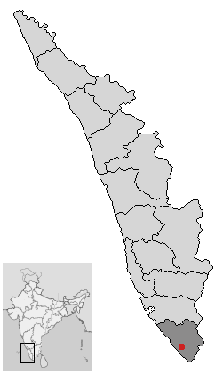 Location of Thiruvananthapuram Kerala