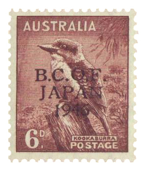 Australia-Stamp-1946 BCOF Wartime Overprint