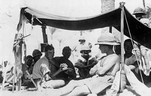British Yeomanrymen resting at El Arish in November 1917 IWM photo Q 012745