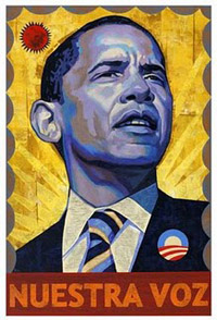 Nuestra Voz Poster Artists for Obama