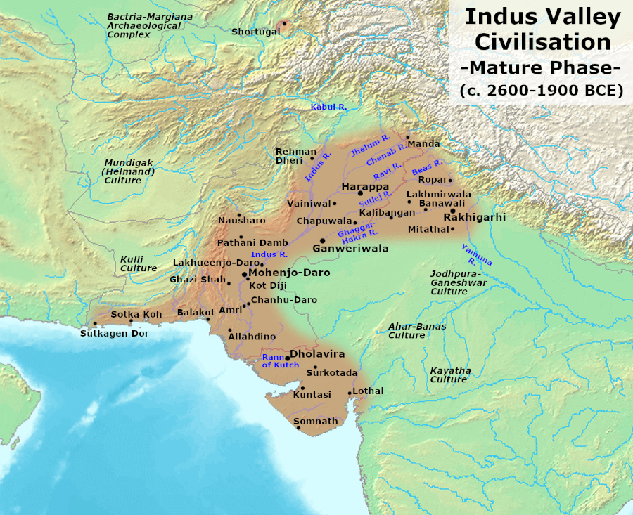 Image: Indus Valley Civilization, Mature Phase (2600-1900 BCE)