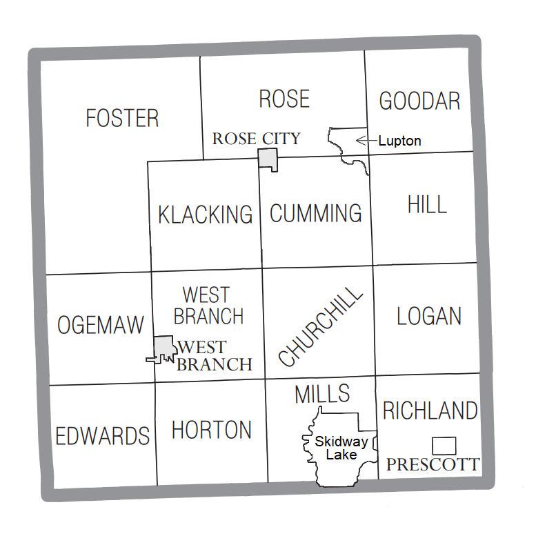 Image: Ogemaw County, MI census map