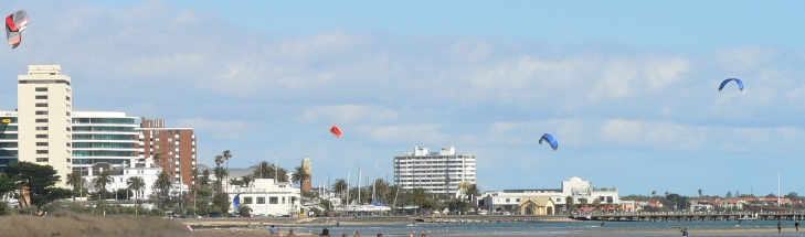 Kitesurfing on st kilda beaches