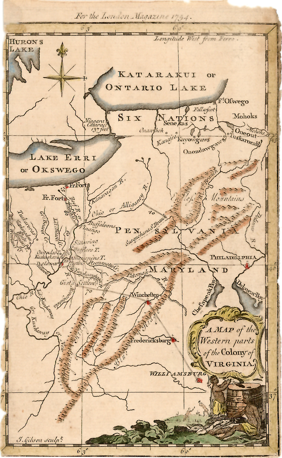Image A Map of the Western parts of the Colony of Virginia, 1754