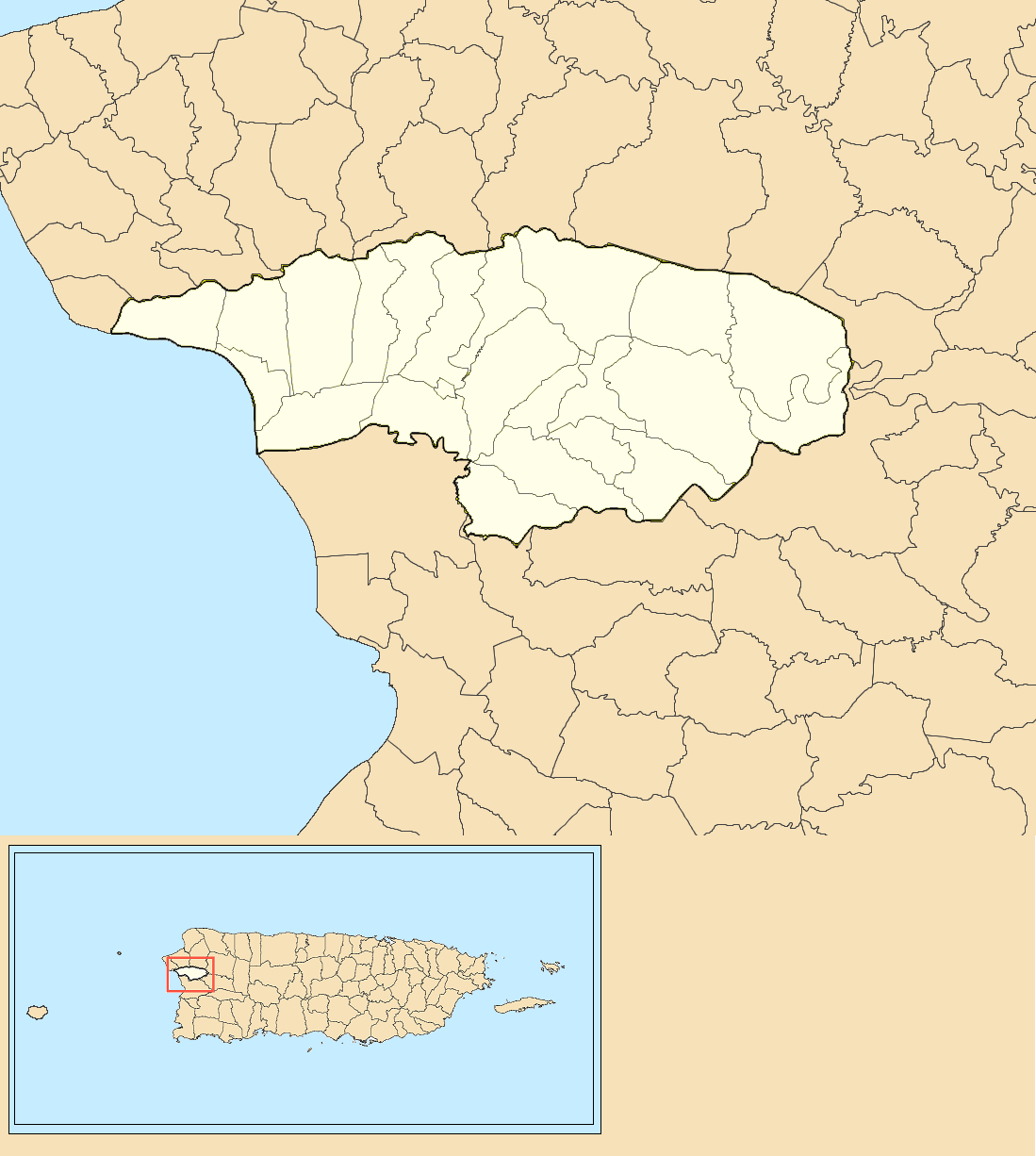 Image Añasco, Puerto Rico locator map
