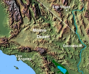 Mojave desert map