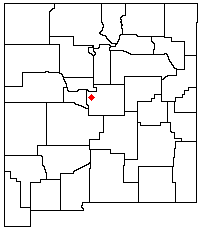 Location of the Manzano Mountains within New Mexico