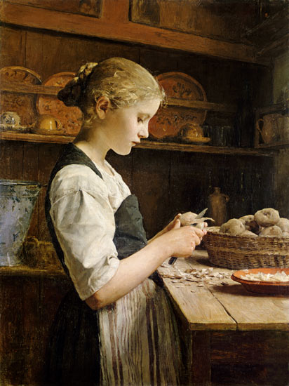 Anker Die kleine Kartoffelschälerin 1886