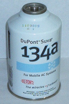 Can of DuPont R-134a refrigerant