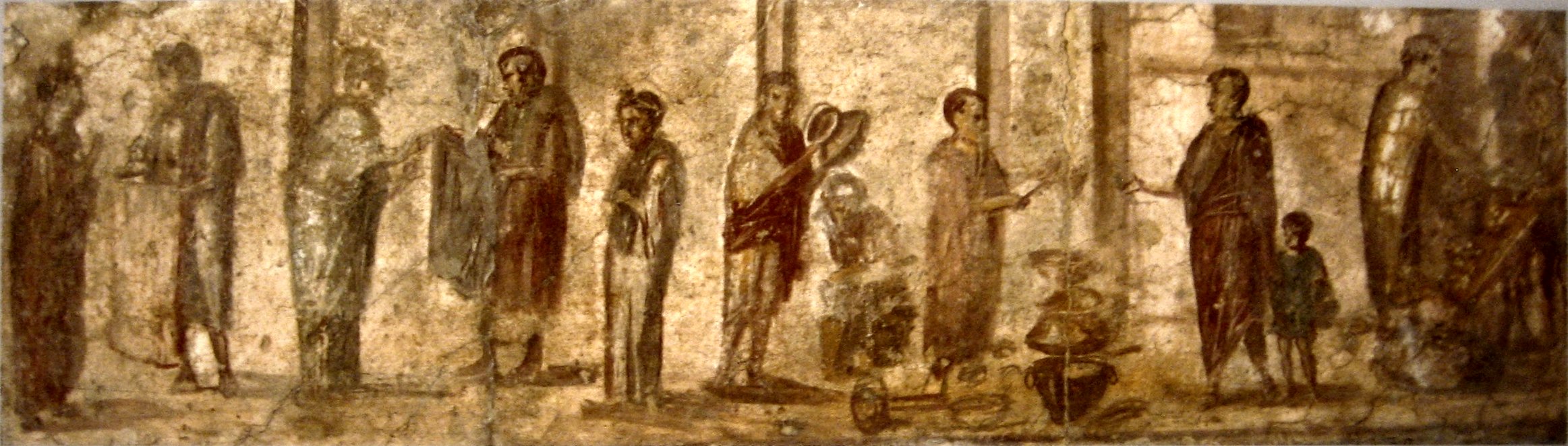 Image Fresco from the House of Julia Felix, Pompeii depicting scenes