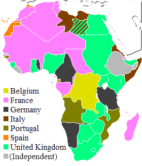Colonial Africa 1914 map