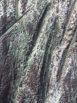 Surface detail of Large Arch by Henry Moore