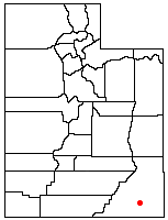 Location of Cedar Mesa in Utah