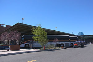 Amtrak California buses at Sacramento Valley Station, April 2013