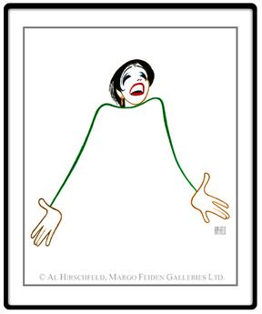 Hirschfeld's one-line drawing of Liza Minnelli