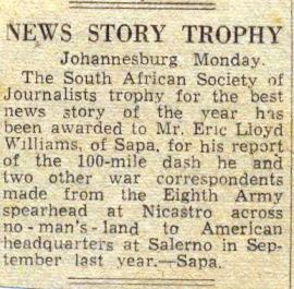 News story of the year 1943