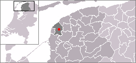 Location in Franekeradeel in Friesland in the Netherlands