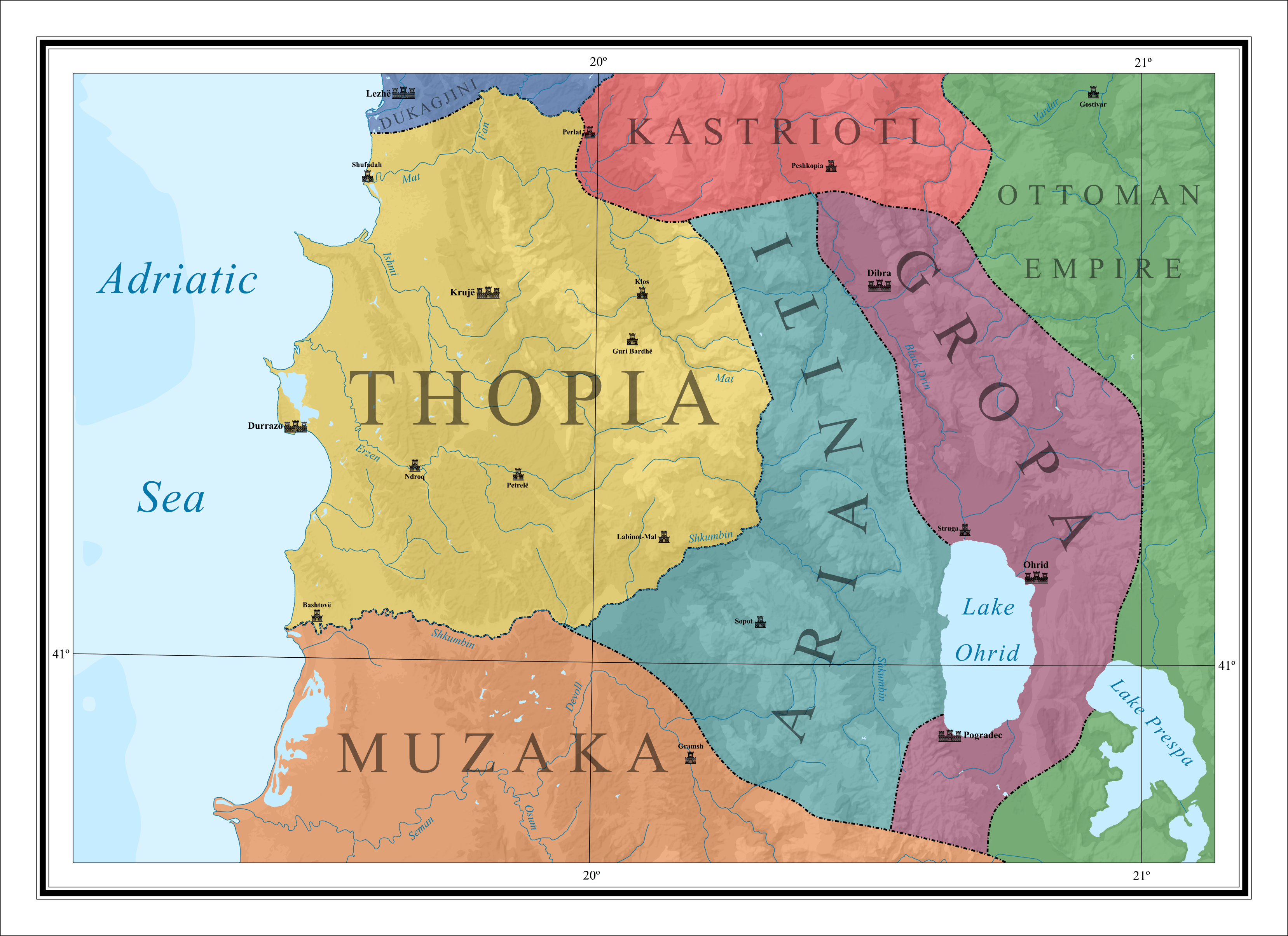 Image Thopia, Arianiti and Gropa (late 14th century)