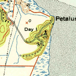 Day Island, USGS map CA Petaluma Point 294067 1951 24000