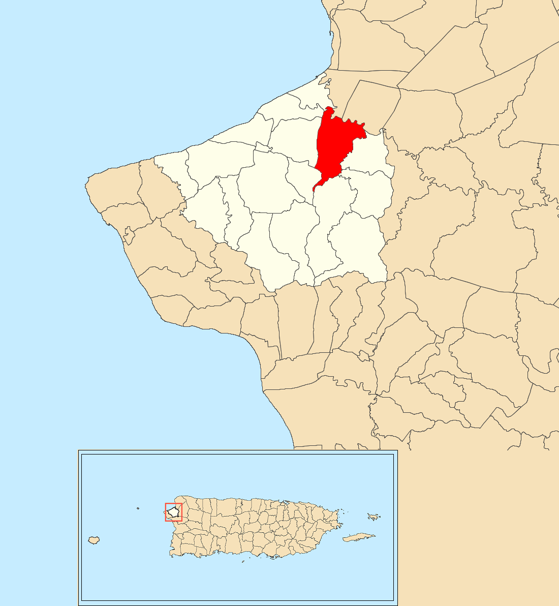 Image Guanábano, Aguada, Puerto Rico locator map