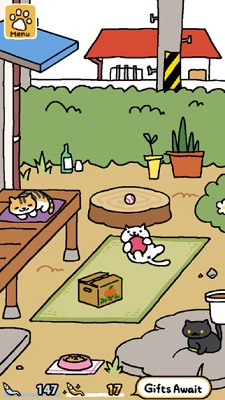 Neko atsume screenshot