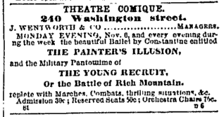 1865 TheatreComique BostonEveningTranscript Nov8