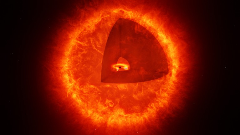 An artist’s impression of a black-hole star