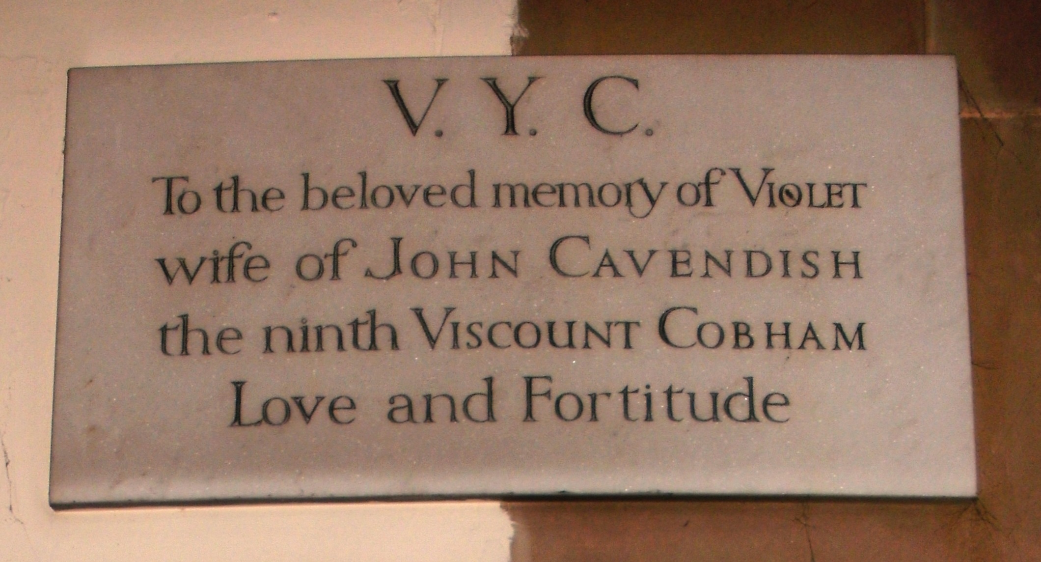 Image Hagley, St John the Baptist interior, Violet Cobham memorial