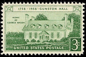 Gunston Hall 1958 U.S. stamp.1