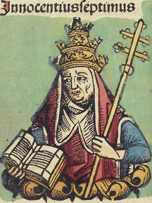 Nuremberg Chronicles f 235v 1 Innocentius VII