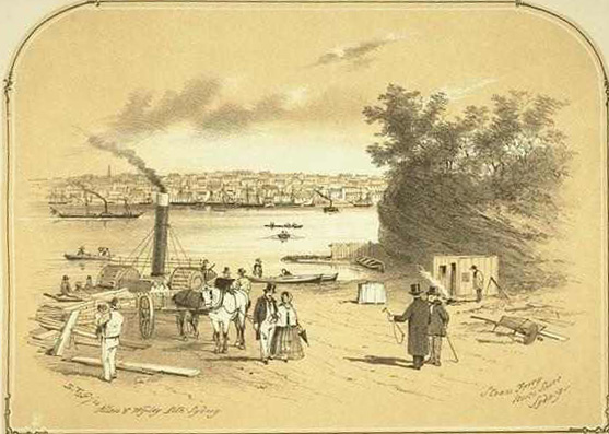 Steam ferry north shore Sydney 1856