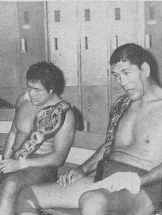 Baba and Tsuruta as NWA International tag team champions 1984