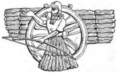 Nimrud - emblem of the god Ashur