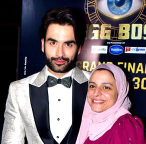 Vivian Dsena with wife Nouran Aly at the grand finale of Bigg Boss 18 (cropped)