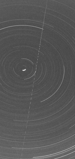Earth-grazing meteoroid, 13 October 1990, cropped